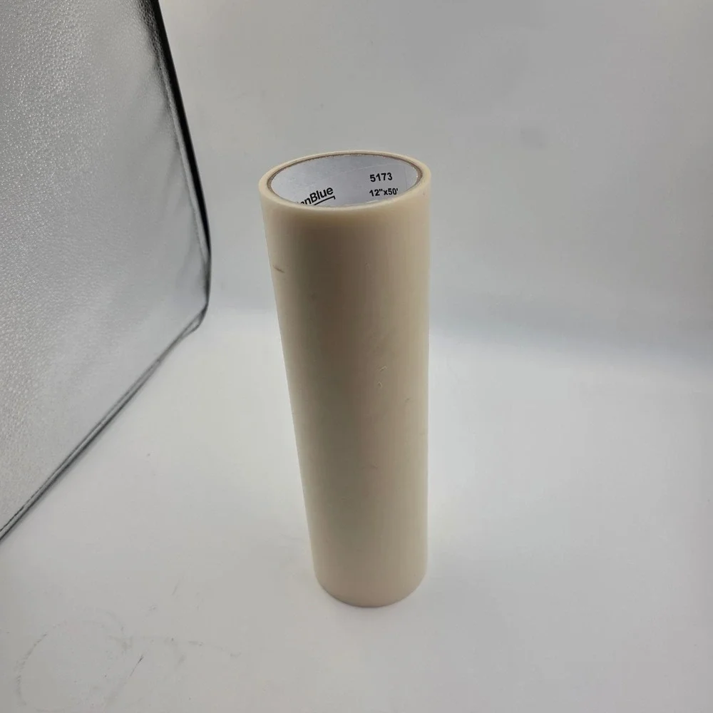 TapeManBlue Clear Transfer Tape for Vinyl 12in x 50ft Roll Medium Tack 5173 O3;4